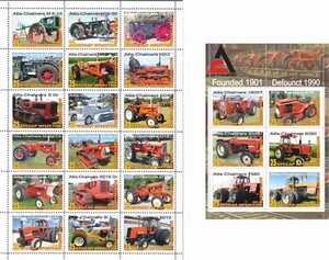 Stamp sheet+block South ossetia 2025 Tractor Allis Chalmers company - Picture 1 of 1
