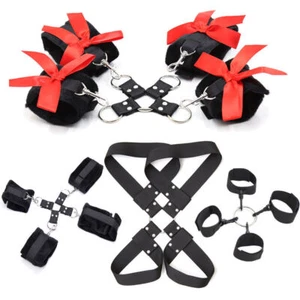 Juego de esposas de muñeca con sujeción led al tobillo BDSM corbata de cerdo bondage puños cruzados - Imagen 1 de 39