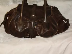 LADIES BOTKIER DARK BROWN LEATHER DESIGNER SHOULDER BAG - Picture 1 of 10