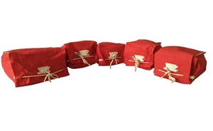 5 bolsas protectoras de platos de fieltro rojo de Kagees perfectas para un juego de almuerzo de 12 piezas de colección - Imagen 1 de 20