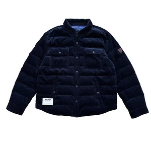 Polo Ralph Lauren Corduroy Beaton Water Repellent Down Jacket Coat Blue 2XL XXL - Picture 1 of 16
