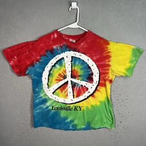 Louisville Slugger Peace Love Baseball T Shirt Youth Large Tie Dye - Picture 1 of 9