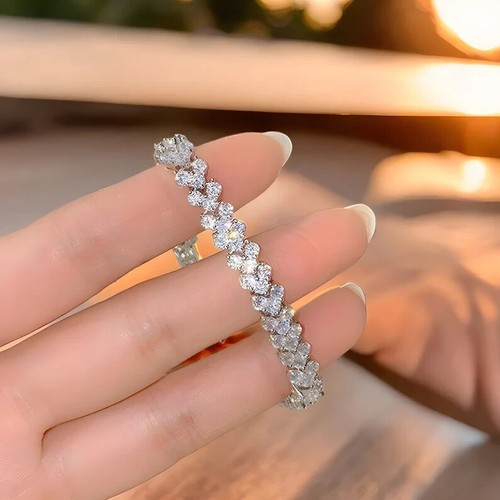 VALENTINO Bracciale Tennis Fantasia 6 55 Ct Diamanti Simulati Argento Sterling 925 da Donna