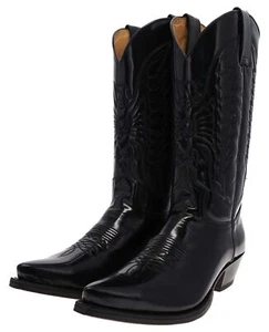 Sendra Boots 2073 Negro Unisex botas vaqueras botas vaqueras botas de cuero negras - Imagen 1 de 1
