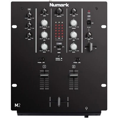 Numark M2 Black 2-Channel 10" Professional DJ Mixer - Black - Image 1 of 3