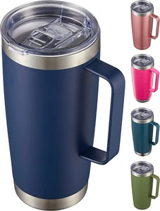 20oz Insulated Coffee Tumbler with Handle & Straw - Picture 1 of 6