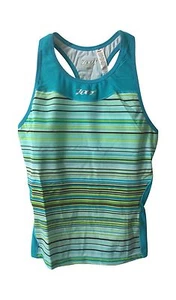 Neu Zoot Damen Runfit Stripe Racerback Lauftop mit Ausdauersport BH - Bild 1 von 9