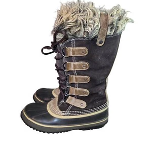 Sorel Joan of Arctic Tall Brown Waterproof Insulated Winter Brown Boots Size 7 - Picture 1 of 7