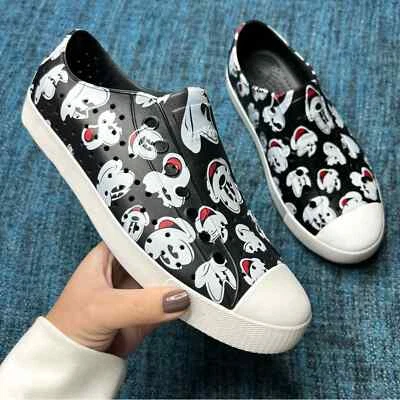 Zapatos sin cordones Native X Disney Mickey Mouse en negro blanco talla 10 para mujer Foto 1 de 4