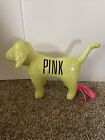 Pink Victoria Secret dog 8" lime green stuffed animal collector new condition
