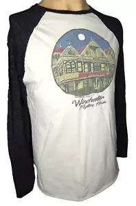 WINCHESTER MYSTERY HOUSE raglan 3/7 sleeve baseball jersey t shirt men's M - Picture 1 of 6