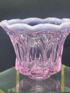 Vintage Fenton, Pink Opalescent Glass, Votive Candle Holder - Picture 1 of 12