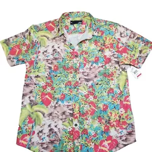 Lost Enterprises Men M Button Down Tropical Florals Surfers Shirt - Picture 1 of 6