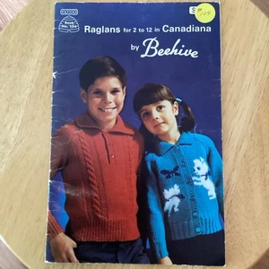 PATONS Book 104 Children’s Raglan Sweaters Knitting Book - Sizes 2 to 12 - Picture 1 of 5