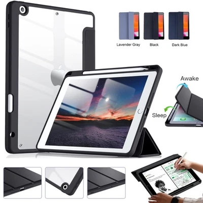 Leather Flip Stand Case Clear Back Cover for iPad (A16) 11th/10th Gen Pro 11" M4 - Image 1 of 4