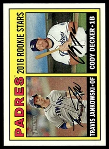 2016 Topps Heritage Travis Jankowski/Cody Decker Rookie San Diego Padres #174 - Picture 1 of 2