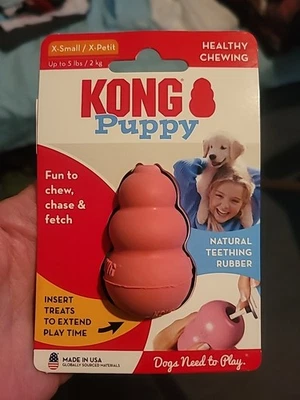 Kong Puppy Pink Extra Small X Small Dog Toy - Image 1 of 2