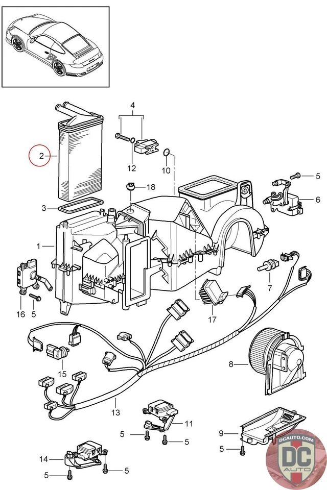 Porsche Boxster Cayman 911 1997-2012 núcleo térmico 99757212900 Foto 1 de 1