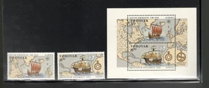 1992 Faroe Islands Sc# 236-38 - Columbus, Europa Issue MNH stamps & s/s - Picture 1 of 1