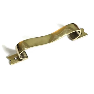 D PULL 6" handle heavy 15 cm ribbon solid heavy brass old style kichen GRAB - Picture 1 of 3