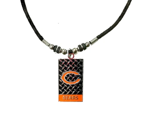 NFL Chicago Bears Gridiron Plate Necklace by Siskiyou Sports, 18"  Unisex Cover