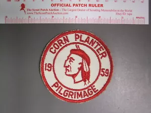 Boy Scout Chief Corn Planter Pilgrimage 1959 Patch 8576LL - Picture 1 of 1