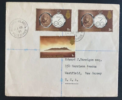 1971 Pitcairn Island Cover  To Westfield NJ USA - Image 1 of 2