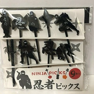 Ninja Picks für Brotdose, Bento 9 Stück, Kanji, Schwert, Japan - Bild 1 von 2