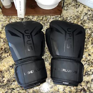 Liberlupus Boxing Gloves Adult Unisex Boxing Training Kickboxing Bag Black 10OZ - Picture 1 of 10