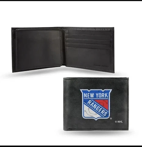 NEW YORK RANGERS EMBROIDERED BILLFOLD by Rico Industries *New* In Tin Case Cover