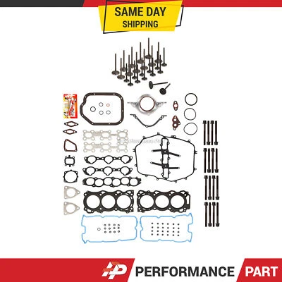 Juego completo de juntas válvulas de escape de admisión aptas para 05-08 Infiniti FX35 M35 G35 3.5 VQ35DE Foto 1 de 4