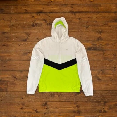 Authentic Asics Lite-Show Running Jacket ‘Brilliant White Hazard Green’ - Mens S - Image 1 of 3