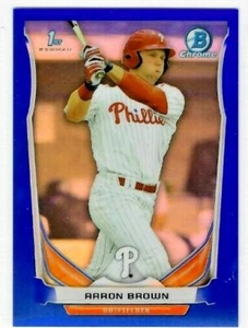 Aaron Brown 2014 Bowman Chrome Prospects BLUE Refractor RC /399 #CDP83 Phillies - Picture 1 of 1