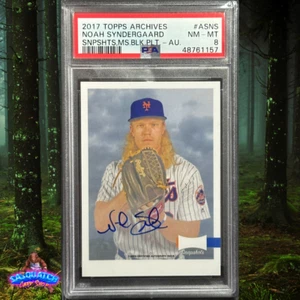 2017 Topps Archives Snapshots Missing Black Plate Auto /10 Noah Syndergaard - Picture 1 of 2