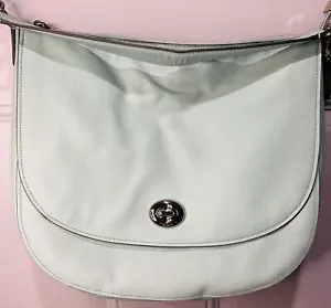 Coach Hobo Pebbled Leather Turnlock Crossbody/Shoulder Bag in Mint - Picture 1 of 8