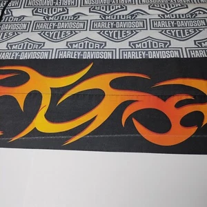 Harley Davidson Flame Rider Fireball Twin Flat Sheet Vintage Orange Schwarz 64x92 - Bild 1 von 6