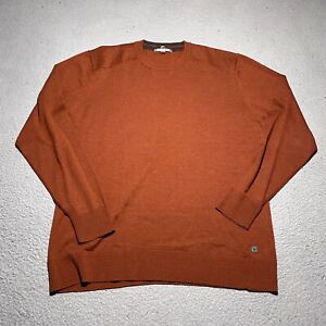 Smartwool Sweater Mens XL Crew Neck Long Sleeve Merino Wool Blend Orange