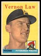 1958 Topps Vernon Law Pittsburgh Pirates #132