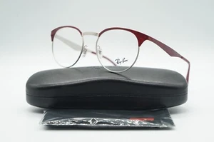 NEW RAY-BAN RB 6406 3024 RED MOVE ON SILVER AUTHENTIC FRAME EYEGLASSES 51-18 - Picture 1 of 5