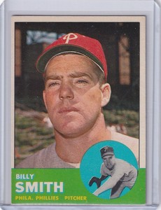 1963 Topps 241 Billy G. Smith - Philadelphia Phillies RC