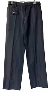 Dsquared2 Damen schwarz Seide Baumwolle Knopfleiste Hose gerades Bein US XS IT 38 - Bild 1 von 11