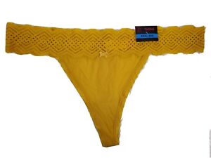Neon Yellow THONG Sz XXXL (3XL) Sexy Underwear Panties Goldenrod No Boundaries 
