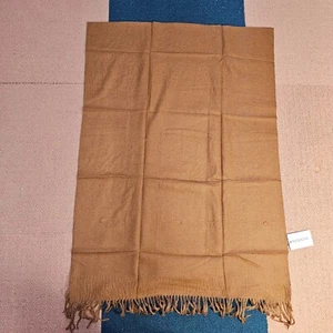 RIIQIICHY Scarf Women Scarves Wraps Winter Warm Pashmina Brown Fringe V9a - Picture 1 of 9