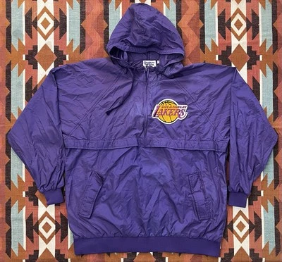 Chaqueta cortavientos con capucha 1/2 cremallera XL de colección de la NBA Chalk Line Los Angeles Lakers Foto 1 de 4
