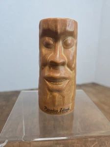 Chiki Tiki Mug Paradise Island Bahamas Ceramic Brown Souvenir - Picture 1 of 9