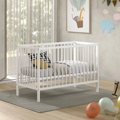VIPACK JAXX DINO cot 120 x 60cm white, natural & grey colour options compact cot - Image 1 of 4