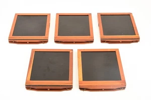 5 Patent Korona 1902 Wooden 4x5 Inch Dry Plate Film Holders Antique V26 - Picture 1 of 5