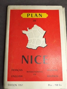 Plan de Nice quadrilingue 1957 Edition poisson - Picture 1 of 1