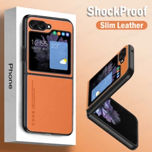 Funda blanda delgada de cuero a prueba de golpes para Samsung Galaxy Z Flip7 Flip6 5 4 3 cubierta - Imagen 1 de 19