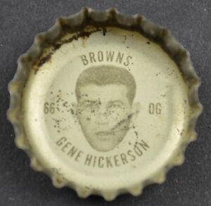 Vintage Coca Cola NFL Bottle Cap Cleveland Browns Gene Hickerson Coke King Size